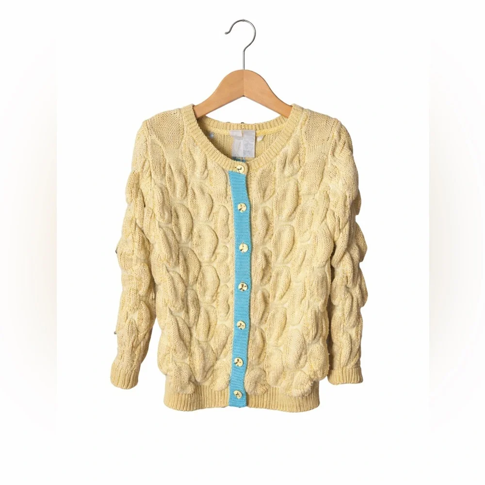 Paint by Numbers Golden yellow Cardigan. Great Condition. Size 6